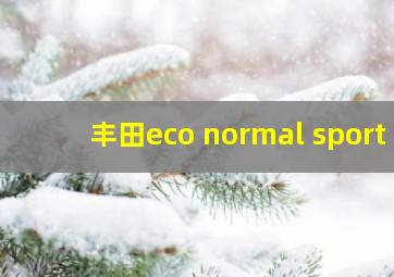 丰田eco normal sport